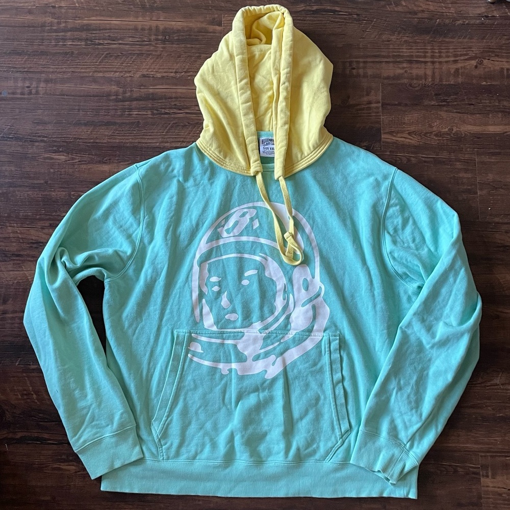 Billionaire Boys Club Mint Green Pullover Hoodie with Yellow Hood